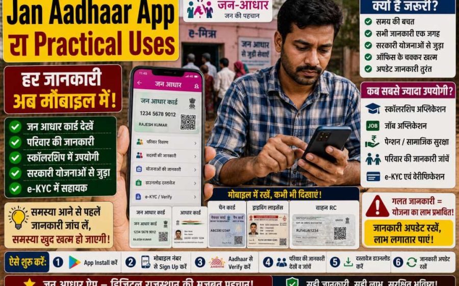 Jan Aadhaar App Ka Practical Use