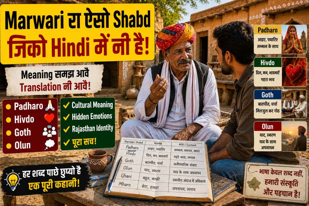 Marwari ke words jo Hindi me exist nahi
