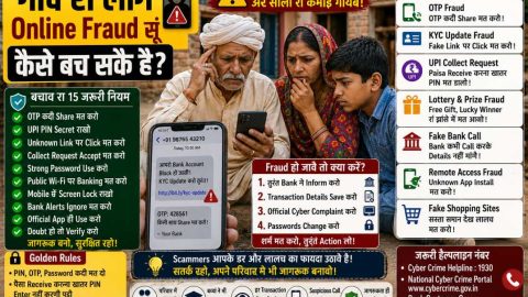 Gaon रा लोग Online Fraud सूं कैसे बच सकै है?