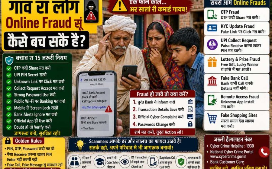 Online Fraud Se Gaon Ke Log Kaise Bach Sakte Hain