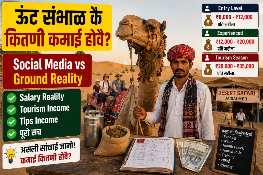 Rajasthan me camel caretaker ki income reality