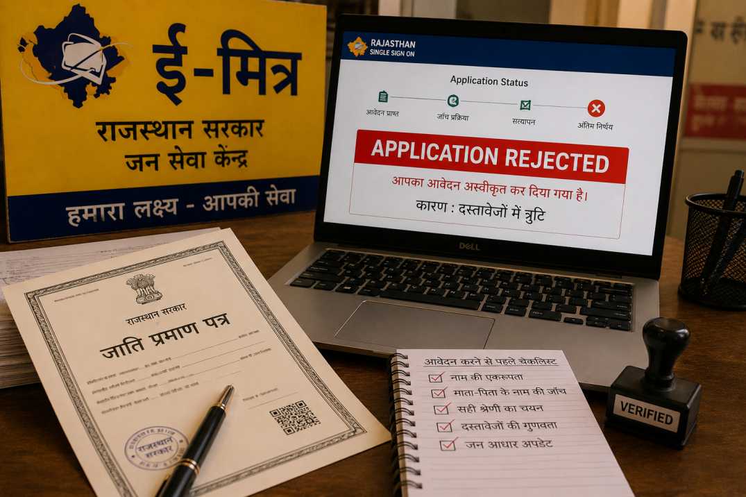 राजस्थान में जाति प्रमाण पत्र रिजेक्ट होण रा आम कारण – आवेदन करणा सूं पहलां जरूर जाणो